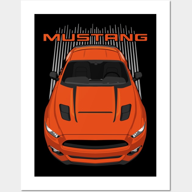 Mustang GT CS 2016-2017 - Orange Wall Art by V8social